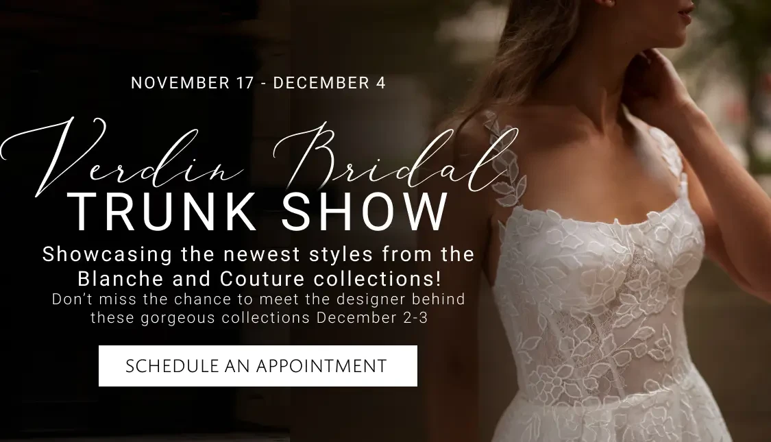 Verdin Bridal Trunk Show at Carrie Karibo Bridal