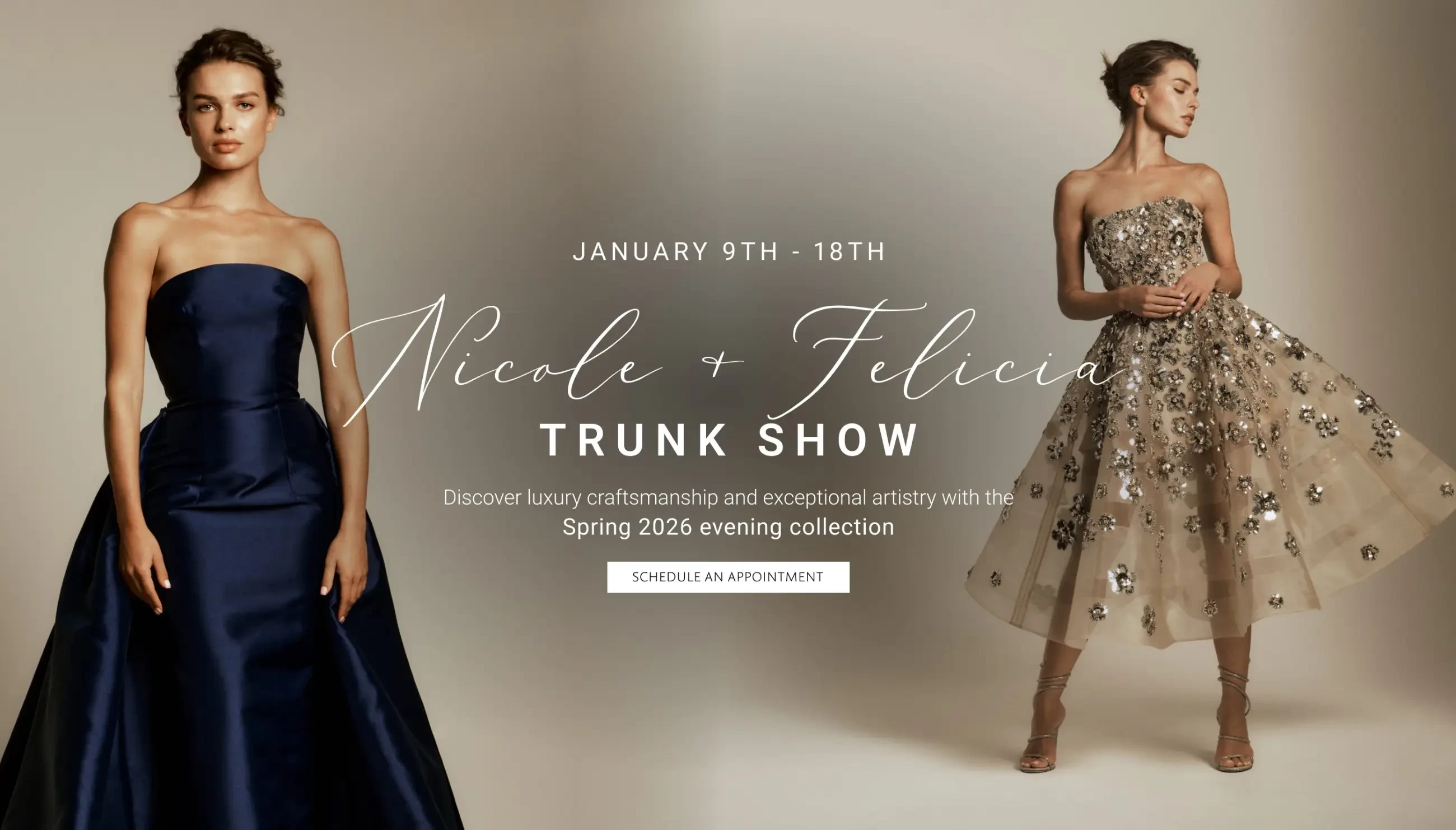 Nicole + Felicia Trunk Show at Carrie Karibo Bridal
