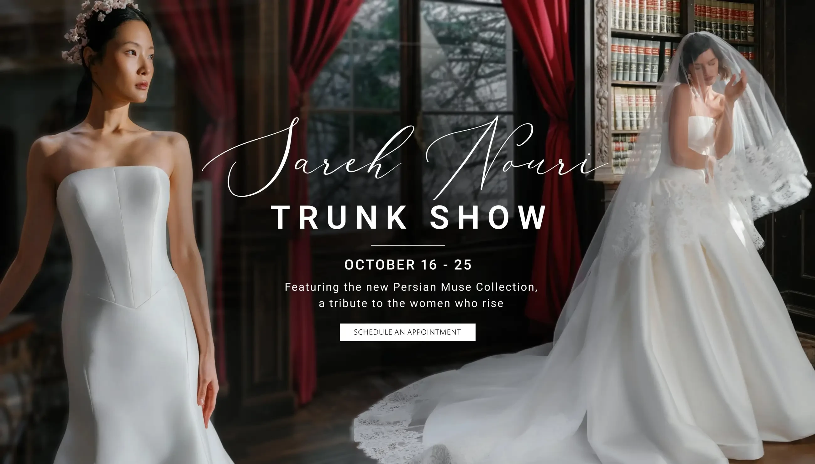 Sareh Nouri trunk show at Carrie Karibo Bridal - desktop image