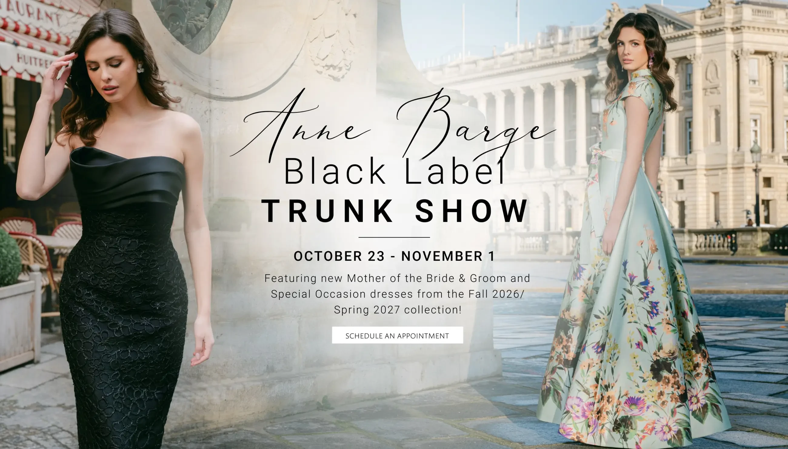 Anne Barge Black Label Trunk Show at Carrie Karibo Bridal