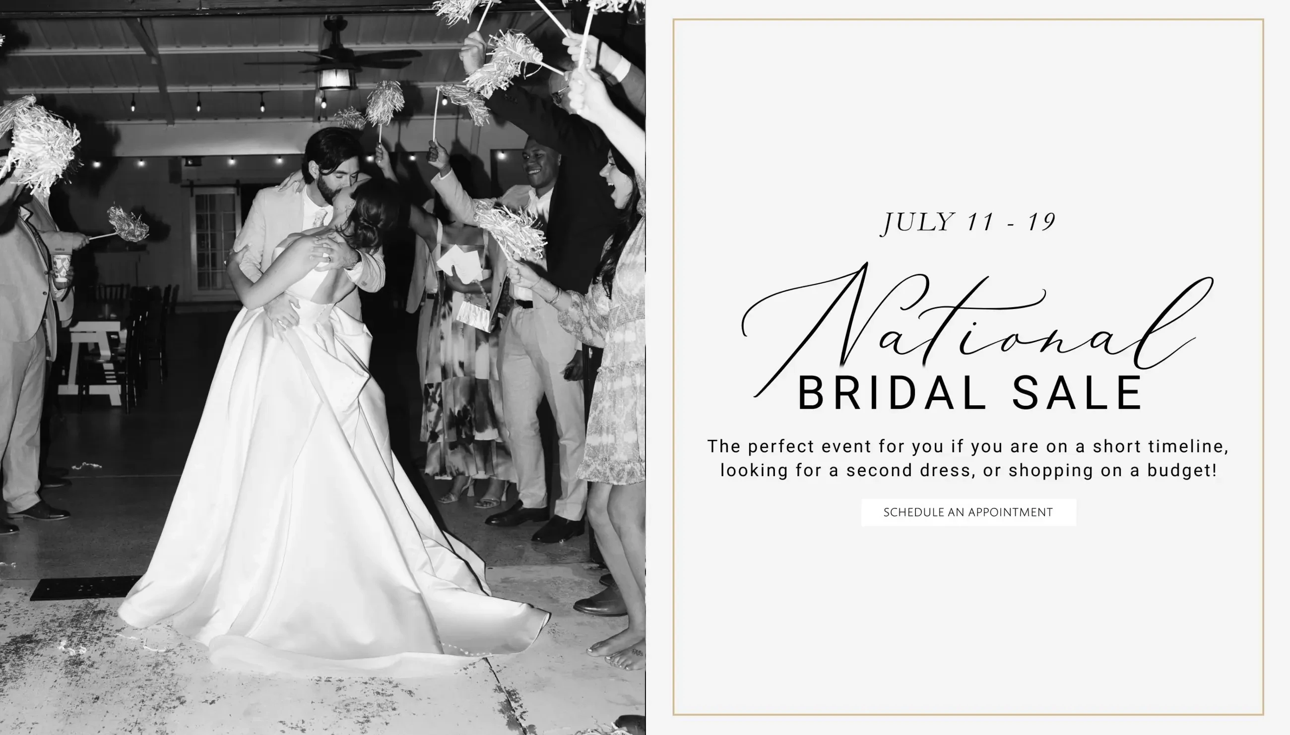 National bridal sale banner - desktop