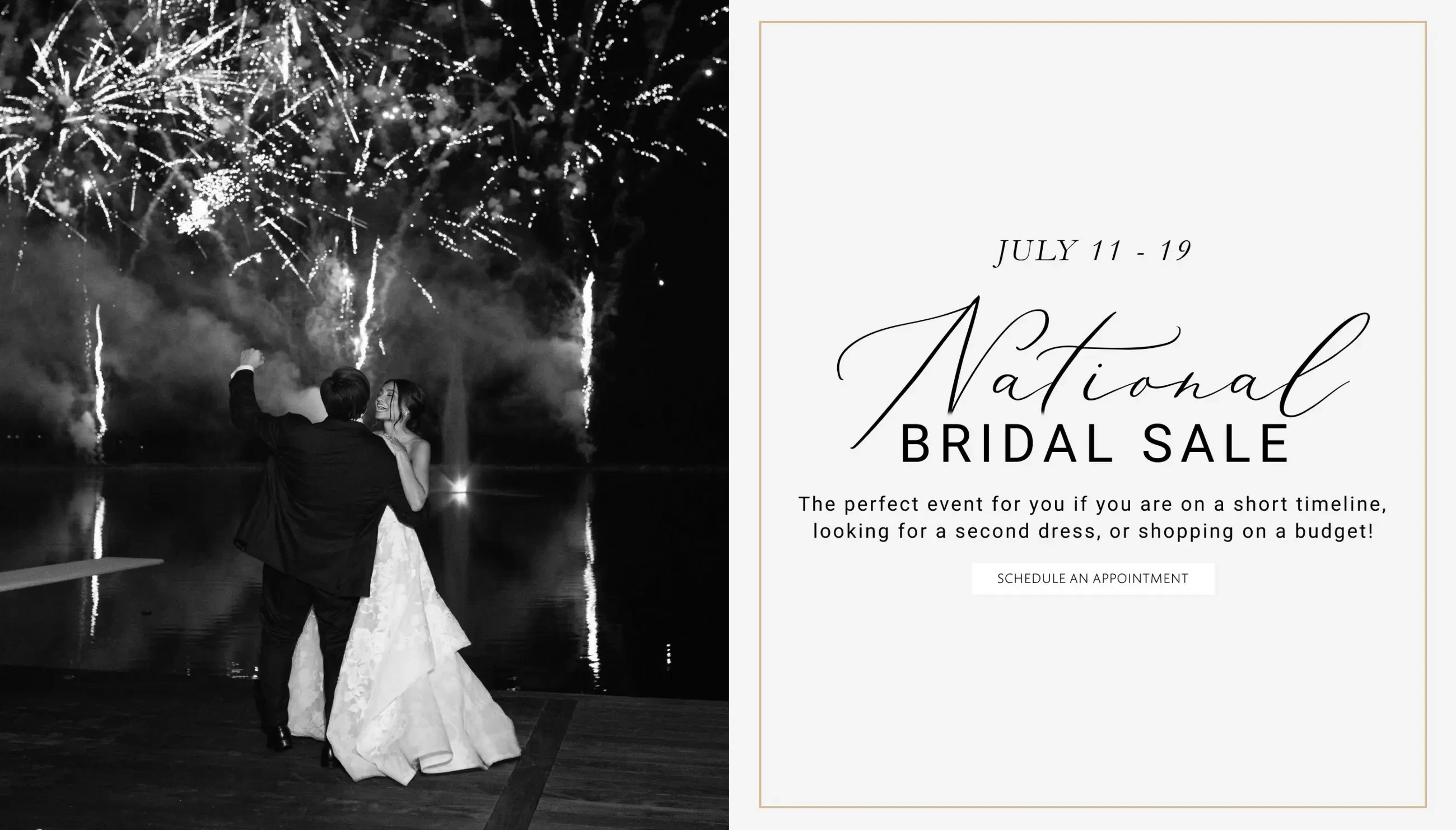 National bridal sale banner - desktop